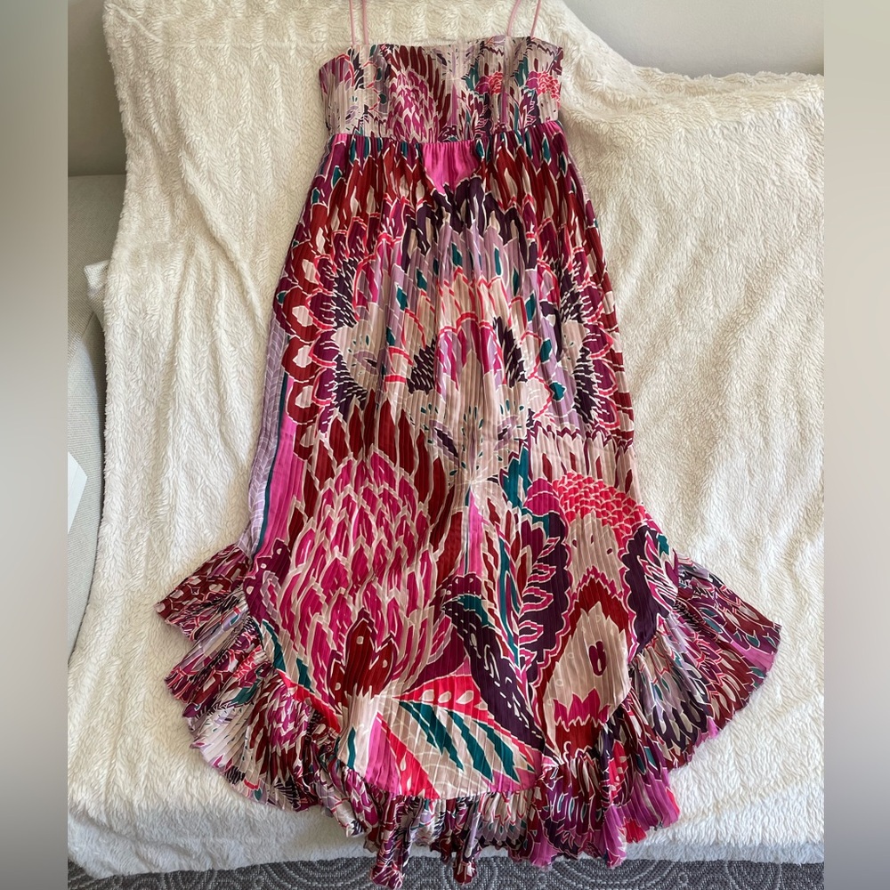 Bo B Pleated Maxi Dress Size Small